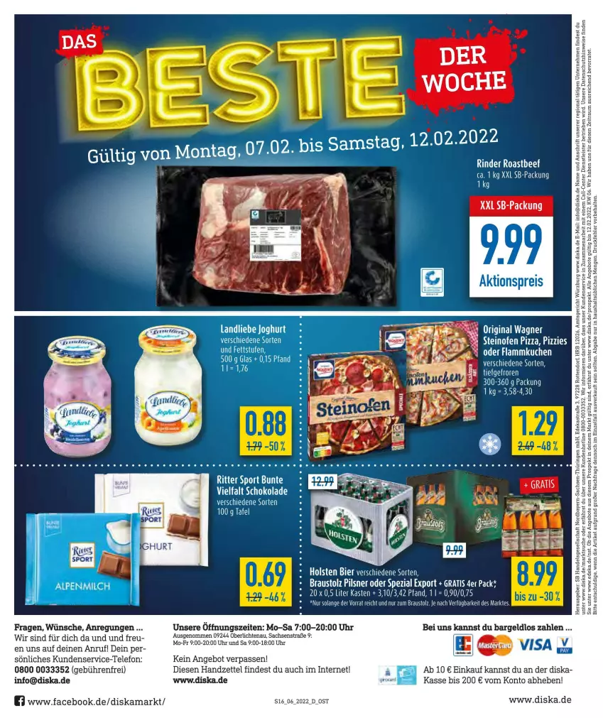 Aktueller Prospekt Diska - Prospekte - von 07.02 bis 12.02.2022 - strona 16 - produkty: angebot, angebote, Astra, aust, deka, eis, ente, flammkuchen, kuchen, lamm, pils, pilsner, ring, ritter, ritter sport, sac, schoko, schokolade, Spezi, Sport, telefon, Ti, uhr