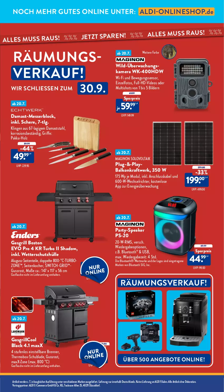 Aktueller Prospekt Aldi Nord - Von Montag - von 21.07 bis 26.07.2025 - strona 33 - produkty: aldi, angebot, angebote, Bau, Bewegungssensor, dekoration, deo, eis, ente, erde, flasche, gasgrill, gin, grill, Holz, kamera, Kocher, kraft, lack, LG, messer, messerblock, reis, rum, Schere, schutzhülle, Ti, usb, Wild