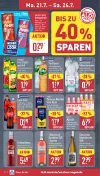 Gazetka promocyjna Aldi Nord - Von Montag - Gazetka - ważna od 26.07 do 26.07.2025 - strona 10 - produkty: aldi, Alwa, angebot, angebote, aperitif, chia, classico, coca-cola, cola, drink, elle, erfrischungsgetränk, flasche, frucht, fruchtsaft, gerolsteine, gerolsteiner, getränk, Heu, likör, lillet, martini, mineralwasser, pfanne, Pfanner, rezept, roséwein, saft, steiner, tee, teller, Ti, vodka, volvic, wasser, wein, Weißwein, zucker