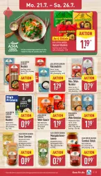 Gazetka promocyjna Aldi Nord - Von Montag - Gazetka - ważna od 26.07 do 26.07.2025 - strona 13 - produkty: aldi, Asia Green Garden, beutel, bohne, bohnen, eis, Instant-Nudeln, küche, Mode, nudel, nudeln, reis, Sambal Oelek, sauce, Ti, tisch, wok, ZTE