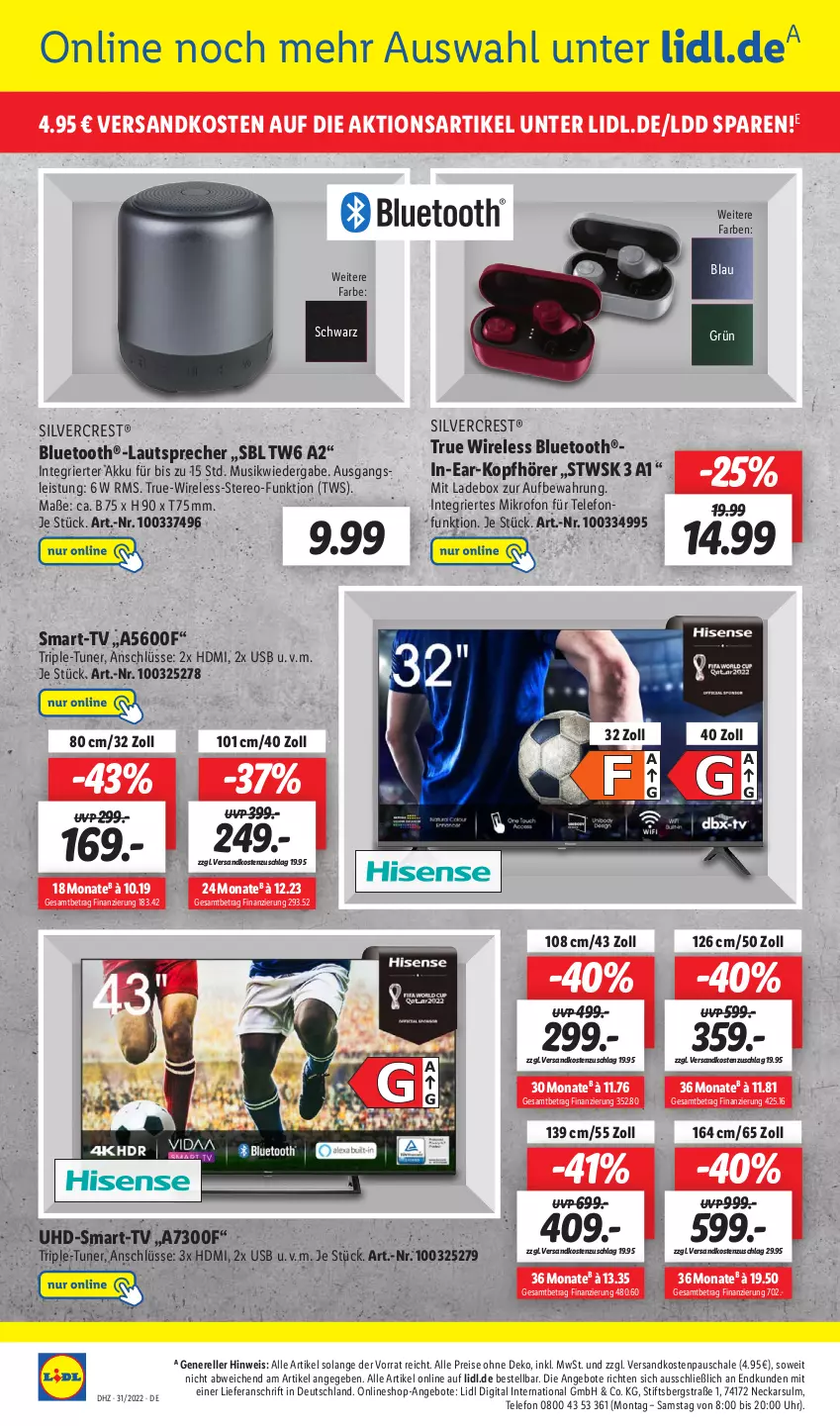 Aktueller Prospekt Lidl - Wochen-Highlights im Onlineshop - von 01.08 bis 07.08.2022 - strona 8 - produkty: akku, angebot, angebote, bluetooth®-lautsprecher, eis, elle, HDMI, in-ear-kopfhörer, kopfhörer, lautsprecher, ndk, reis, rel, Schal, Schale, silvercrest, telefon, Ti, tuner, uhd, uhr, usb