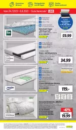 Gazetka promocyjna Lidl - Wochen-Highlights im Onlineshop - Gazetka - ważna od 07.08 do 07.08.2022 - strona 7 - produkty: angebot, angebote, auer, Bau, baumwolle, bett, bettwäsche, decke, eis, gutschein, gutscheine, kaltschaum-matratze, Kinder, kissen, Kissenbezug, korb, LG, Liege, matratze, meradiso, ndk, reis, Ria, seersucker, spannbettlaken, Ti, topper, wolle, ZTE