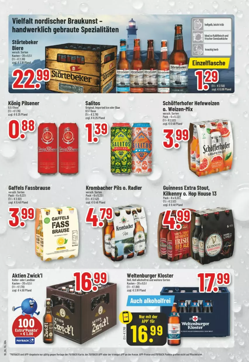 Aktueller Prospekt Trinkgut - Prospekte - von 01.03 bis 07.03.2026 - strona 4 - produkty: alkohol, angebot, angebote, bier, brause, burger, eier, eis, elle, fassbrause, flasche, fleisch, gin, Guinness, Hefe, hefeweizen, Kalbfleisch, Kilkenny, könig pilsener, krombache, krombacher, krombacher pils, küche, payback, pils, pilsener, radler, reifen, reis, schöfferhofer, Spezi, störtebeker, Ti, weizen mix, WICK