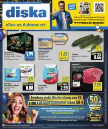Gazetka promocyjna Diska - Gazetka - ważna od 03.02 do 03.02.2024 - strona 1 - produkty: aeg, aktionspreis, angebot, angebote, Becher, bier, Biere, braten, butter, deka, eis, ferrero, gurke, meggle, nuss, nutella, reis, rind, rinder, rinderbraten, ritter, ritter sport, salat, Salatgurke, salz, schoko, schokolade, Sport, Streichzart, Ti, ZTE