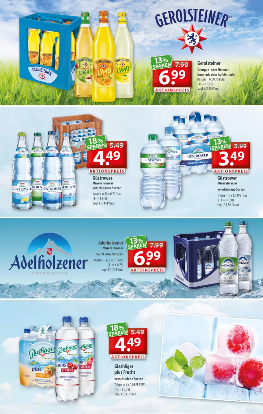 Aktueller Prospekt Getraenkeland - von 27.06 bis 09.07.2022 - strona 7 - produkty: aktionspreis, Alwa, apfel, Apfelschorle, eis, frucht, gerolsteine, gerolsteiner, limo, limonade, mineralwasser, orange, orangen, reis, schorle, steiner, Ti, wasser, zitrone, zitronen