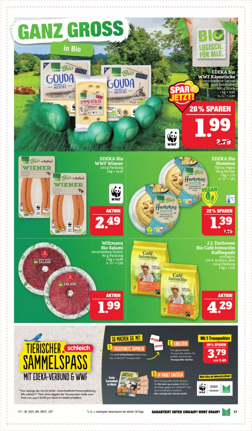 Aktueller Prospekt Edeka - Angebote der Woche - von 25.09 bis 30.09.2023 - strona 17 - produkty: deka, eis, natur, reis, Schleich, Ti, Tiere, ZTE