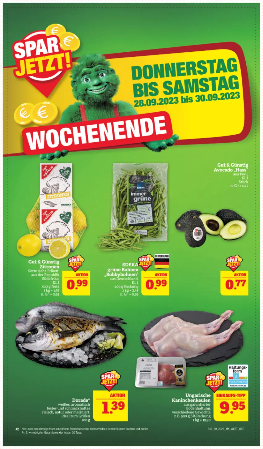 Aktueller Prospekt Edeka - Angebote der Woche - von 25.09 bis 30.09.2023 - strona 42 - produkty: Bau, bohne, bohnen, deka, eis, fisch, frischfisch, grill, ideal zum grillen, mac, reis, Ti, tisch, ZTE