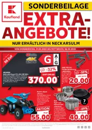 Gazetka promocyjna Kaufland - Gazetka - ważna od 06.04 do 06.04.2022 - strona 1 - produkty: akku, angebot, angebote, backofen, backofen und, decke, Deckel, dvb, DVB-T, edelstahl, eis, Elektro, grundig, HDMI, herdarten, ilag, ladegerät, Ofen, pfanne, pfannen, pfannen-set, quad, schuhe, Ti, topf, tuner, uhd, und pfanne, usb, wandhalterung, ZTE