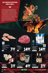 Gazetka promocyjna Metro - BBQ & Grill Spezial - Gazetka - ważna od 18.05 do 18.05.2022 - strona 2 - produkty: Becher, beutel, bier, Biere, brustfilet, chili, curry, eis, elle, filet, fisch, flasche, fleisch, früchte, gin, grill, hähnchenbrust, hähnchenbrustfilet, ingwer, kikkoman, knoblauch, küche, meeresfrüchte, Metro, rind, rinder, sauce, saucen, Schal, Schale, soja, sojasauce, steak, steakhüfte, thunfisch, Ti, tisch, wok, zitrone, zitronen