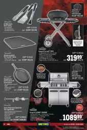 Gazetka promocyjna Metro - BBQ & Grill Spezial - Gazetka - ważna od 18.05 do 18.05.2022 - strona 8 - produkty: abdeckhaube, ACC, besteck, besteckset, edelstahl, eis, elle, fleisch, gasgrill, grill, grillfläche, grillrost, Klammern, lamm, latte, marinade, pfanne, Pinsel, reis, saft, Schere, steak, teller, thermometer, Ti, Untersetzer