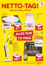 Gazetka promocyjna Netto Marken-Discount - Filial-Angebote - Gazetka - ważna od 22.01 do 22.01.2022 - strona 39 - produkty: almighur, almighurt, angebot, Bau, bier, Biere, dampfreiniger, ehrmann, ehrmann almighurt, eis, Holz, reiniger, reis, schwein, schweine, schweine-bauch, Ti, wasser, wein, weine, ZTE