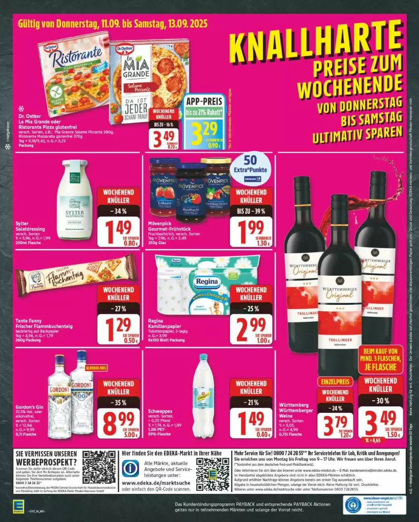Aktueller Prospekt Edeka - Prospekte - von 08.09 bis 13.09.2025 - strona 16 - produkty: angebot, angebote, Berger, deka, eis, elle, LG, papier, payback, pizza, rel, ristorante, ristorante pizza, Sylter, telefon, Ti