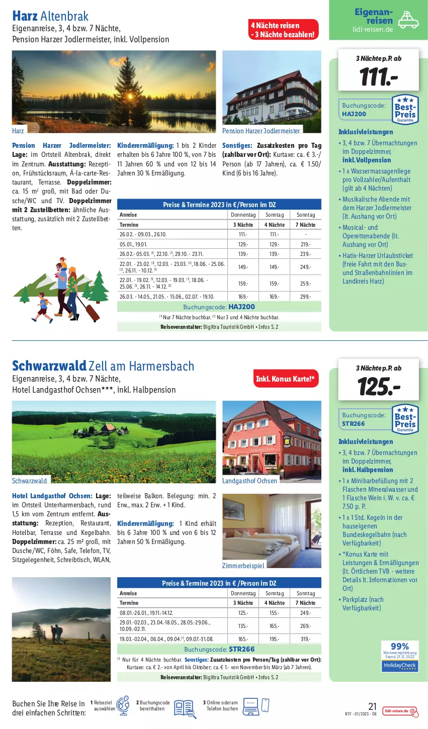 Aktueller Prospekt Lidl - Themenflyer Februar 2022 - von 14.01 bis 15.02.2023 - strona 21 - produkty: Alwa, axe, Bad, bett, Betten, buch, dusche, eis, flasche, inklusivleistungen, Kinder, kurtaxe, Liege, mac, Meister, mineralwasser, ndk, pril, reis, reiseveranstalter, rel, rezept, rum, schreibtisch, telefon, Ti, tisch, usb, wasser, wein, zimmerbeispiel