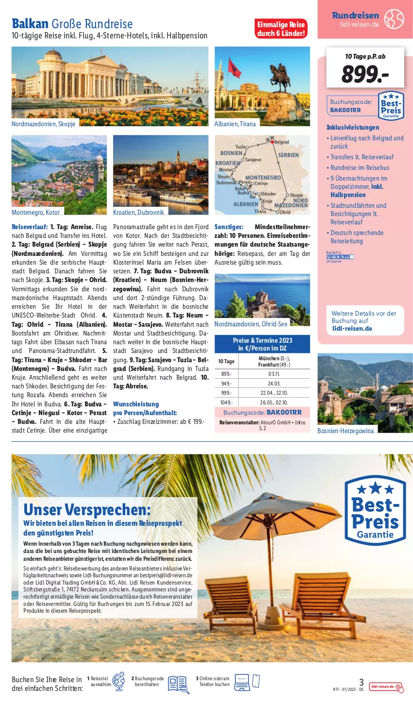 Aktueller Prospekt Lidl - Themenflyer Februar 2022 - von 14.01 bis 15.02.2023 - strona 3 - produkty: Astra, bestpreis, Brei, buch, eis, erde, inklusivleistungen, LG, mac, monte, rama, Rana, reis, reiseveranstalter, reiseverlauf, Ria, telefon, Ti, tisch