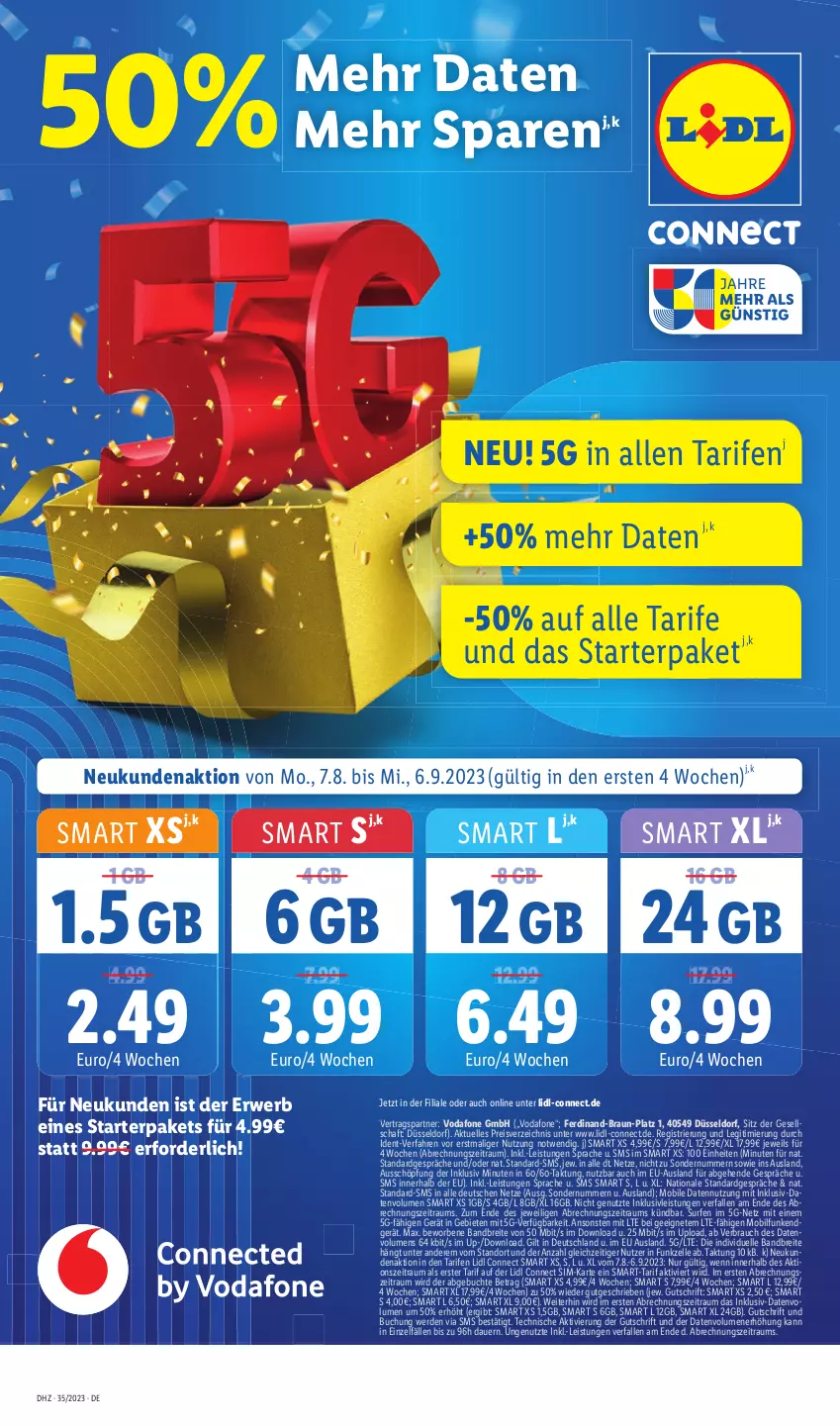 Aktueller Prospekt Lidl - Aktionsprospekt - von 28.08 bis 02.09.2023 - strona 57 - produkty: auer, braun, Brei, buch, eis, elle, erde, inklusivleistungen, Rauch, reis, rwe, sim, Surf, Ti, vodafone, ZTE