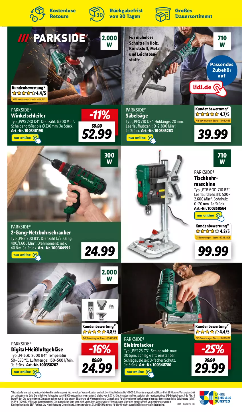 Aktueller Prospekt Lidl - Aktionsprospekt - von 28.08 bis 02.09.2023 - strona 65 - produkty: auer, aust, Bau, Baustoffe, Bohrschrauber, eis, Elektro, elle, erde, Holz, kraft, LG, ndk, Parkside, reis, Säbelsäge, säge, Ti, tisch, Tischbohrmaschine, Winkelschleifer