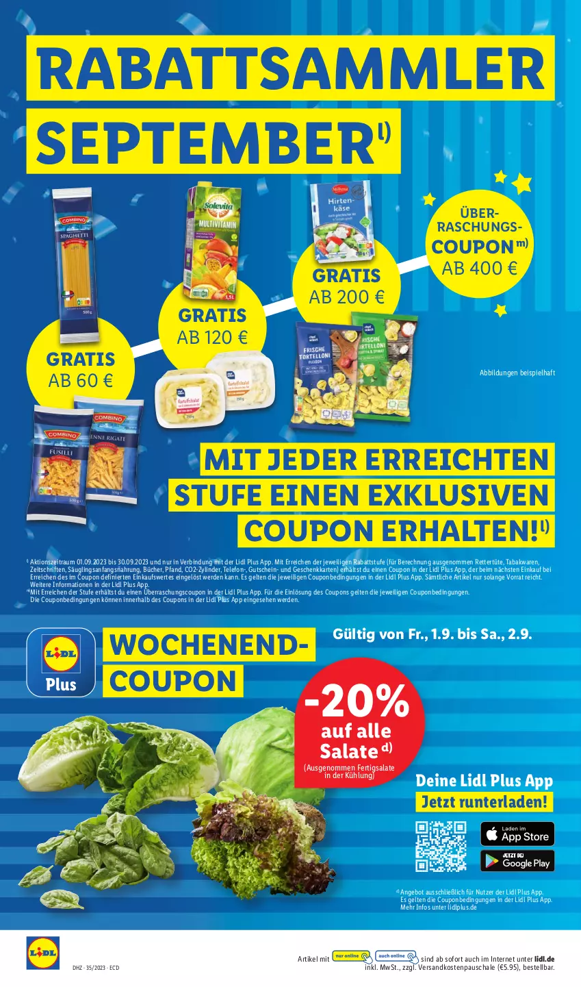 Aktueller Prospekt Lidl - Aktionsprospekt - von 28.08 bis 02.09.2023 - strona 8 - produkty: angebot, coupon, coupons, eis, erde, Fertigsalat, gutschein, ndk, salat, salate, Schal, Schale, telefon, Ti, Tüte