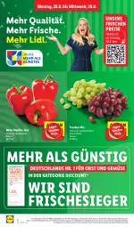 Gazetka promocyjna Lidl - Aktionsprospekt - Gazetka - ważna od 02.09 do 02.09.2023 - strona 2 - produkty: Abtei, angebot, discount, eis, ente, frucht, magazin, obst, Obst und Gemüse, paprika, reis, Ti, trauben, und gemüse