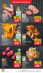 Gazetka promocyjna Lidl - Aktionsprospekt - Gazetka - ważna od 02.09 do 02.09.2023 - strona 22 - produkty: aktionspreis, bio, bratwurst, cordon bleu, eis, fisch, fische, Fischer, fleisch, garnelen, grobe bratwurst, gulasch, Hähnchen-Oberkeulen, Käse, medaillons, ndk, preisvorteil, reis, rind, rinder, Schal, Schale, schinken, Schmelzkäse, schmelzkäsezubereitung, Ti, wurst, ZTE