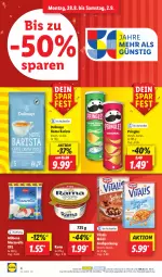 Gazetka promocyjna Lidl - Aktionsprospekt - Gazetka - ważna od 02.09 do 02.09.2023 - strona 4 - produkty: Bona, dallmayr, eis, elle, Milbona, mozzarella, müsli, ndk, preisvorteil, pringles, rama, reis, rel, ring, Schal, Schale, teller, Ti, vita, vitalis, vitalis müsli