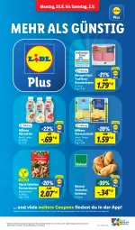 Gazetka promocyjna Lidl - Aktionsprospekt - Gazetka - ważna od 02.09 do 02.09.2023 - strona 9 - produkty: alesto, angebot, aufschnitt, bio, bioland, Bona, braten, brötchen, coupon, coupons, drink, eis, Käse, kasseler, Kasselerbraten, Milbona, milch, natur, nuss, Ofen, Paranusskerne, reis, steinofen, Ti, ZTE