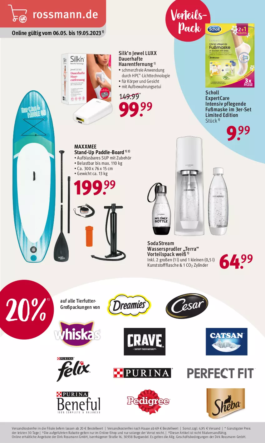 Aktueller Prospekt Rossmann - Prospekte - von 06.05 bis 19.05.2023 - strona 3 - produkty: angebot, angebote, auer, eis, flasche, Haarentfernung, HP, leine, LG, Maske, ndk, reis, scholl, Soda, sodastream, Ti, versandkostenfrei, wasser, wassersprudler, wedel, ZTE