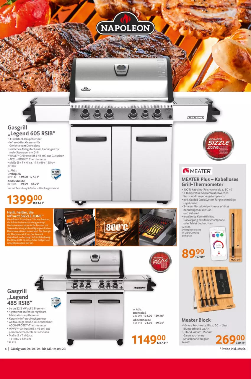 Aktueller Prospekt Selgros - Grillsaison - von 06.04 bis 19.04.2023 - strona 6 - produkty: abdeckhaube, ACC, edelstahl, eis, gasgrill, grill, grillrost, LG, reis, rum, rwe, smartphone, tablet, thermometer, Ti