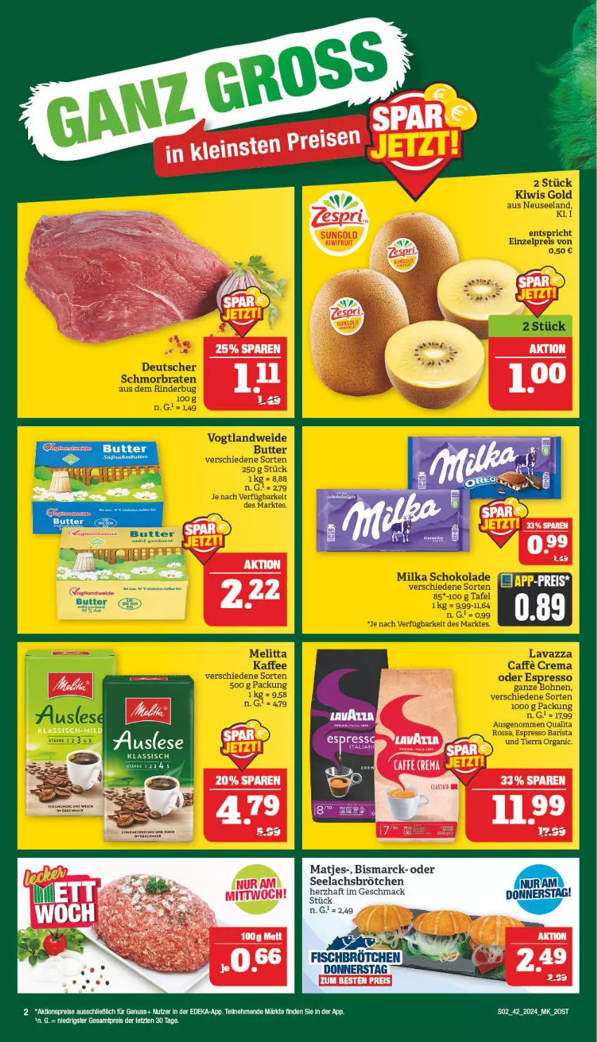 Aktueller Prospekt Marktkauf - Prospekt - von 14.10 bis 19.10.2024 - strona 2 - produkty: aktionspreis, bismarck, brötchen, deka, eis, lachs, mac, matjes, nuss, reis, Ti