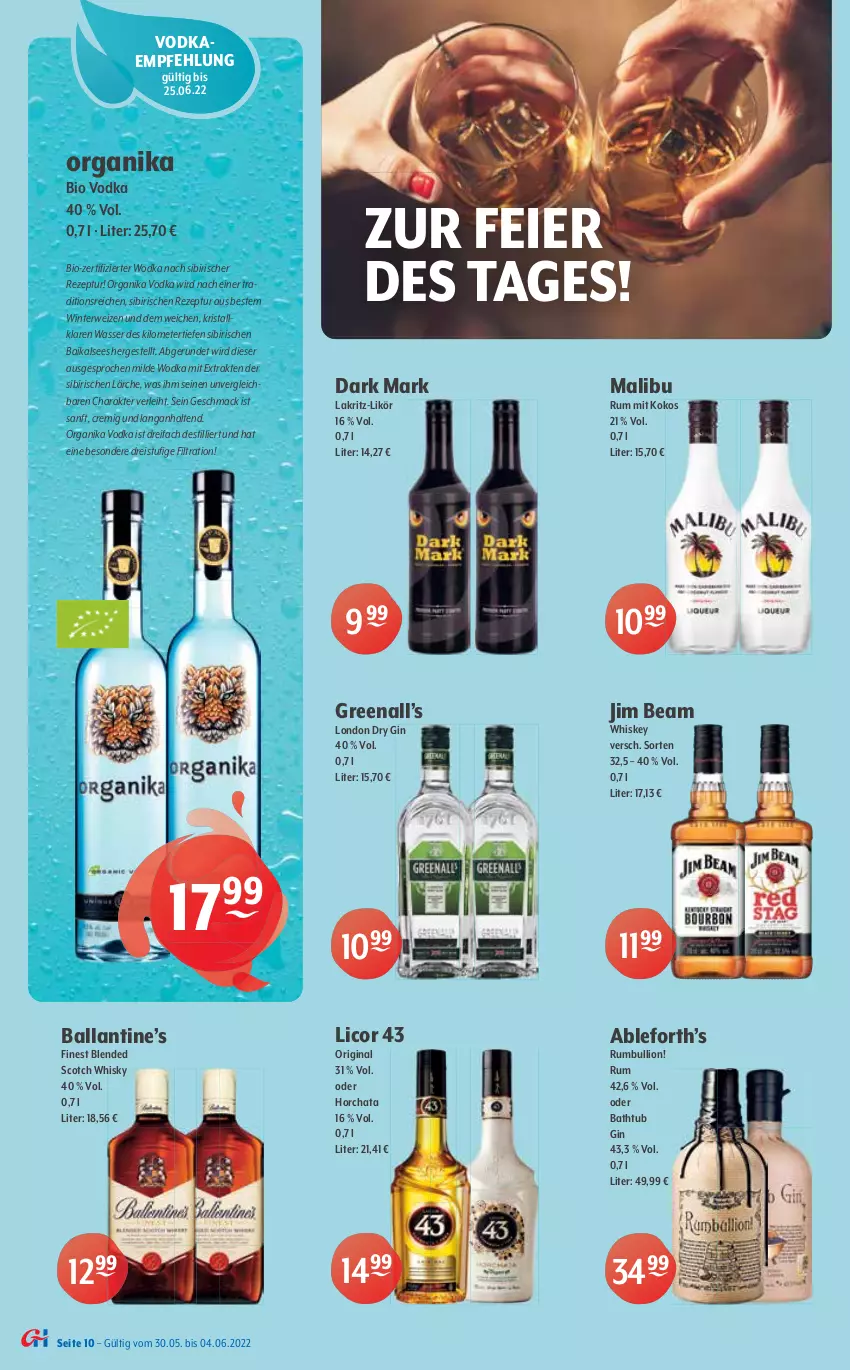 Aktueller Prospekt Getraenke Hoffmann - Prospekte - von 30.05 bis 04.06.2022 - strona 10 - produkty: ball, beere, beeren, bio, blended scotch, blended scotch whisky, Côtes de Provence, dry gin, ecco, edelstahl, eier, eis, erde, fisch, Fisch und Meeresfrüchte, frucht, früchte, früchten, fruchtsecco, geldermann, gin, grüner veltliner, jim beam, johannisbeere, Johannisbeeren, kokos, küche, Lakritz, licor, licor 43, likör, lion, london dry, london dry gin, mac, Malibu, meeresfrüchte, nero, passo, pfirsich, primitivo, reifen, reis, rezept, riesling, roséwein, rotkäppchen, rum, rwe, saft, salat, salate, scotch, scotch whisky, sekt, Ti, trauben, vodka, wasser, wein, weine, whiskey, whisky, wodka