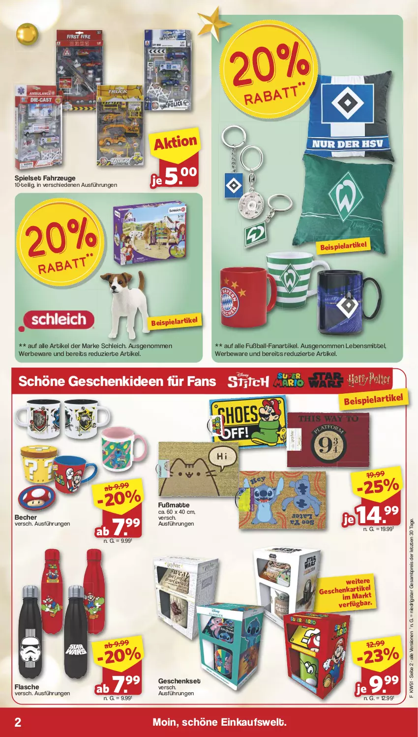 Aktueller Prospekt Famila - Prospekte - von 16.12 bis 24.12.2024 - strona 2 - produkty: ball, Becher, eis, Fanartikel, flasche, Fußball, Fußmatte, geschenkset, lebensmittel, reis, Schleich, Ti, ZTE