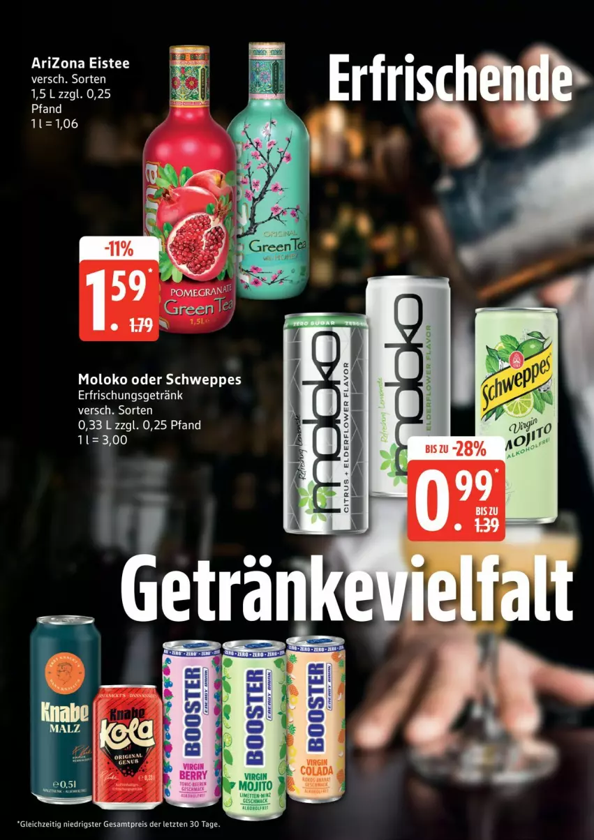 Aktueller Prospekt Edeka - Prospekte - von 25.05 bis 30.05.2026 - strona 23 - produkty: citrus, eis, eistee, erfrischungsgetränk, getränk, gin, mojito, reis, schweppes, tee, Ti, ZTE