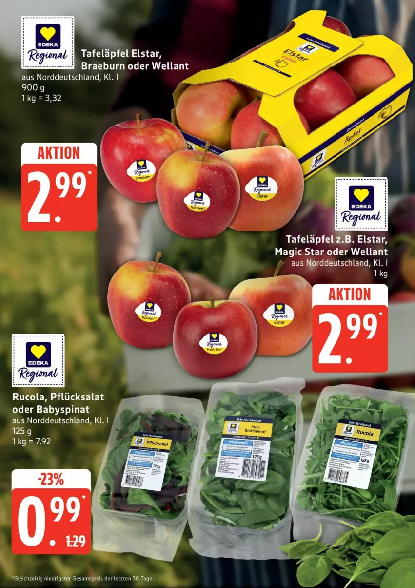 Aktueller Prospekt Edeka - Prospekte - von 25.05 bis 30.05.2026 - strona 7 - produkty: Babyspinat, cola, eis, reis, rucola, salat, spinat, tafeläpfel, Ti, Wella, ZTE