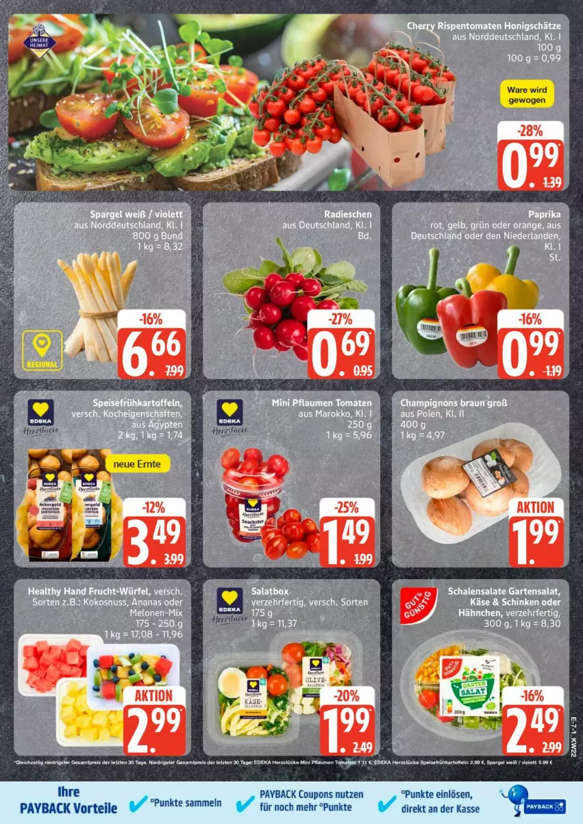 Aktueller Prospekt Edeka - Prospekte - von 25.05 bis 30.05.2026 - strona 8 - produkty: Brei, coupon, coupons, deka, eis, payback, spargel