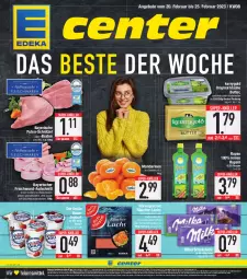 Gazetka promocyjna E Center - Angebote der Woche - Gazetka - ważna od 25.02 do 25.02.2023 - strona 1 - produkty: angebot, angebote, auer, aufschnitt, Bau, Bauer, Becher, bier, bierschinken, braten, buch, butter, deka, eis, elle, flasche, frischwurst-aufschnitt, gin, Holz, irische butter, joghur, joghurt, kerrygold, kräuter, kräuterbutter, lachs, lebensmittel, LG, mac, mandarine, mandarinen, milka, milka schokolade, oder kräuter, pute, rapso, rapsöl, reines rapsöl, reis, rwe, salz, schinken, schnitten, schnitzel, schoko, schokolade, super-knüller, Ti, wurst, ZTE