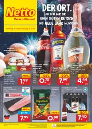 Gazetka promocyjna Netto Marken-Discount - Filial-Angebote - Gazetka - ważna od 31.12 do 31.12.2022 - strona 1 - produkty: angebot, aperol, asti, bestpreis, chips, chipsfrisch, cin, cinzano, Cinzano Asti, coca-cola, cola, eis, fanta, filet, fleisch, frucht, funny-frisch, hasseröder, Mezzo Mix, ndk, pils, premium pils, reis, schwein, schweine, schweinefilet, sprite, stube, Ti, wein, weine, wurst, wurst in selbstbedienung, ZTE