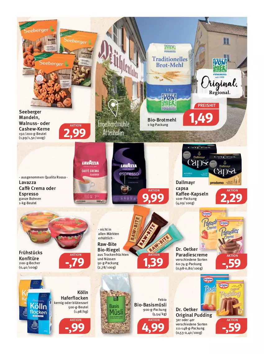 Aktueller Prospekt Feneberg - Prospekte - von 03.02 bis 05.02.2022 - strona 8 - produkty: Becher, Berger, beutel, bio, Blüte, bohne, bohnen, brot, caffè crema, Cap, Cashew, creme, dallmayr, dallmayr capsa, Dr. Oetker, eis, Engel, espresso, früchte, früchten, gin, hafer, haferflocken, kaffee, kaffee-kapseln, kölln, konfitüre, lavazza, mandel, mandeln, mehl, müsli, nuss, oder espresso, Ofen, pudding, reis, riegel, seeberger, Ti, Trockenfrüchte, walnuss