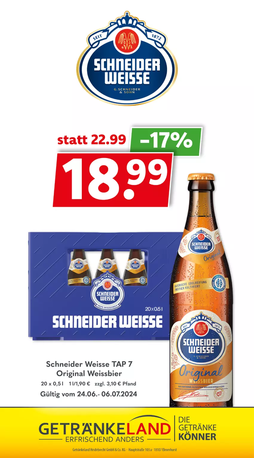 Aktueller Prospekt Getraenkeland - von 24.06 bis 06.07.2024 - strona 11 - produkty: bier, eis, Elan, getränk, getränke, gin, Ti, weissbier