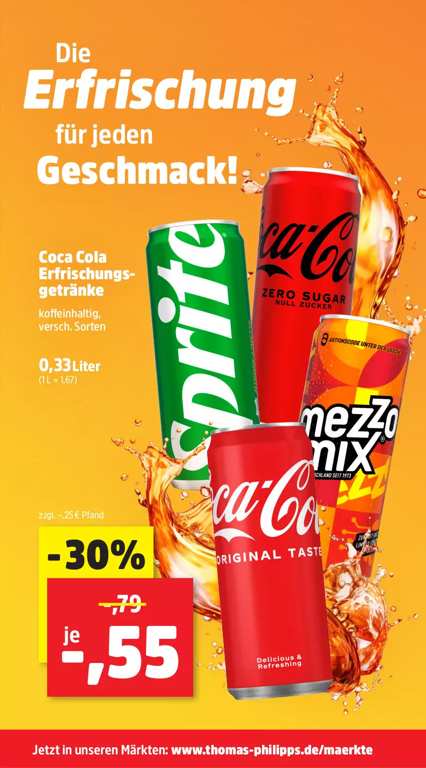 Aktueller Prospekt Thomas Philipps - von 18.08 bis 23.08.2025 - strona 11 - produkty: cola, erfrischungsgetränk, erfrischungsgetränke, getränk, getränke, mac, Ti