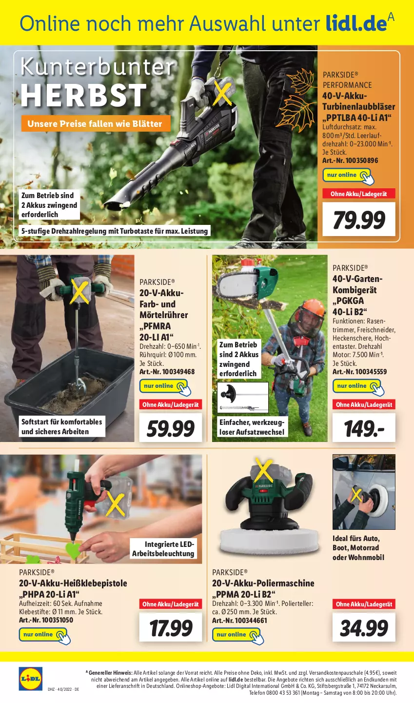 Aktueller Prospekt Lidl - Wochen-Highlights im Onlineshop - von 03.10 bis 09.10.2022 - strona 6 - produkty: akku, angebot, angebote, auto, beleuchtung, eis, elle, Garten, heckenschere, Heißklebepistole, HP, ladegerät, ndk, Parkside, rasen, rasentrimmer, reis, rel, Schal, Schale, Schere, stifte, telefon, teller, Ti, uhr, werkzeug