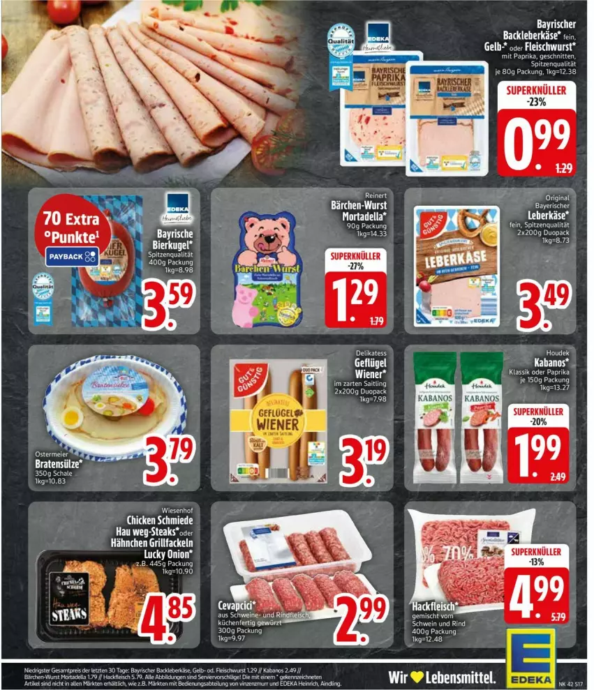 Aktueller Prospekt Edeka - Prospekte - von 13.10 bis 18.10.2025 - strona 19 - produkty: brie, cevapcici, eis, fleisch, fleischwurst, grill, grillfackeln, hackfleisch, K2, lebensmittel, LG, paprika, reinert, rind, Schal, Schale, schwein, schwein und rind, spitzenqualität, steak, steaks, tee, Ti, wein, wiesenhof, wurst