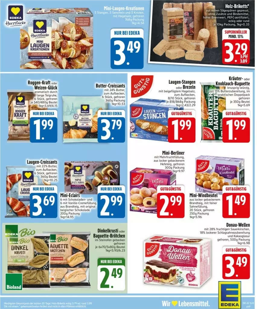 Aktueller Prospekt Edeka - Prospekte - von 13.10 bis 18.10.2025 - strona 25 - produkty: auer, baguette, berliner, beutel, brandt, brezel, Brezeln, brötchen, butter, creme, Croissant, croissants, deka, elle, frucht, geback, gin, Hefe, kakao, kirsch, kirsche, kirschen, knoblauch, kraft, kräuter, LG, Ofen, säge, sahne, sauerkirschen, schlagsahne, schoko, schokolade, schokoladen, steinofen, Ti, vanille, Windbeutel