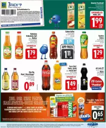 Gazetka promocyjna Edeka - Prospekte - Gazetka - ważna od 18.10 do 18.10.2025 - strona 22 - produkty: Afri Cola, angebot, coca-cola, cola, coupon, coupons, deka, eis, eistee, ente, erde, fanta, flasche, fuzetea, gin, ginger, LG, limo, limonade, lipton, Mezzo Mix, Mio Mio, Nektar, payback, pet-flasche, Rauch, reis, rwe, saft, sprite, tee, Ti, tisch, valensina, wasser