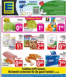 Gazetka promocyjna Edeka - Prospekte - Gazetka - ważna od 18.10 do 18.10.2025 - strona 3 - produkty: coupon, Dr. Oetker, eis, eisbergsalat, erde, gewinnspiel, joghur, joghurt, landliebe, lyoner, minutensteaks, müsli, natur, nuss, orange, orangen, Paula, payback, ring, salat, schwein, schweine, steak, steaks, tafeltrauben, Tasche, taschen, taschentücher, Tempo, Ti, trauben, tücher, vita, vitalis, vitalis müsli, wein, weine, Yo, zucker