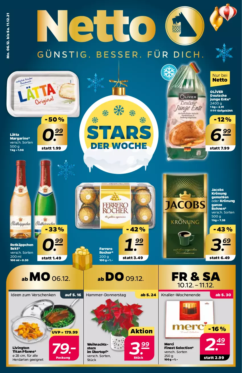 Aktueller Prospekt Netto - Angebote ab Montag - von 06.12 bis 11.12.2021 - strona 1