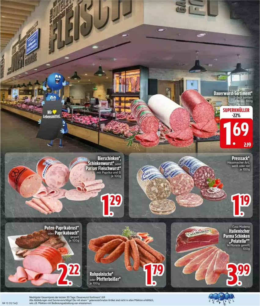 Aktueller Prospekt Edeka - Prospekte - von 23.03 bis 28.03.2026 - strona 14 - produkty: Bau, Hausmacher, HP, mac, paprika, schinken, sprite, uhr, wurst
