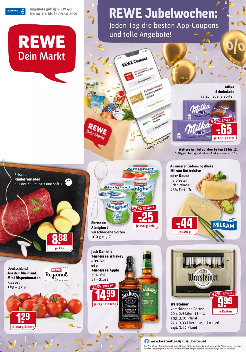 Aktueller Prospekt Rewe - Diese Woche im Angebot! - von 04.10 bis 09.10.2021 - strona 1