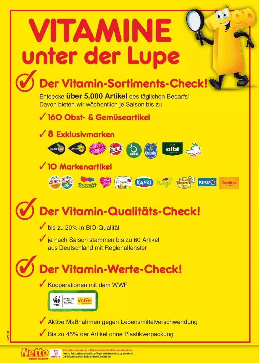 Aktueller Prospekt Netto Marken-Discount - Filial-Angebote - von 31.07 bis 05.08.2023 - strona 8 - produkty: asti, bio, decke, eis, fenster, lebensmittel, ndk, obst, reis, Ti, vita, Vitamine