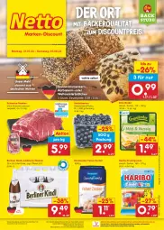 Gazetka promocyjna Netto Marken-Discount - Filial-Angebote - Gazetka - ważna od 05.08 do 05.08.2023 - strona 1 - produkty: angebot, beere, beeren, berliner, berliner kindl, bestpreis, blume, blumen, brötchen, discount, eis, frucht, fruchtgummi, grünländer, haribo, heidelbeere, heidelbeeren, Jubiläums, Kürbis, mehl, Meister, ndk, nordzucker, pils, pilsener, reis, schwein, schweine, sonnenblume, sonnenblumen, stube, Ti, wein, weine, ZTE, zucker