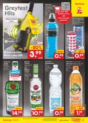 Gazetka promocyjna Netto Marken-Discount - Filial-Angebote - Gazetka - ważna od 05.08 do 05.08.2023 - strona 25 - produkty: Alwa, angebot, bestpreis, black label, burgunder, drink, dry gin, Effect, eis, enders, energy drink, flasche, frucht, getränk, getränke, gin, grauburgunder, kokos, kokosnuss, lack, likör, london dry, london dry gin, mac, mineralwasser, mit frucht, nuss, reis, rum, Sport, Tanqueray, tee, Ti, tonic, volvic, wasser, ZTE