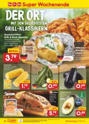 Gazetka promocyjna Netto Marken-Discount - Filial-Angebote - Gazetka - ważna od 05.08 do 05.08.2023 - strona 36 - produkty: aqua, asti, aubergine, auberginen, avocado, bestpreis, chiquita, eis, filet, gin, grill, kartoffel, kartoffeln, lachs, lachsfilet, mais, marinade, minutensteaks, ndk, reis, Skyr, speisekartoffeln, steak, steaks, Ti, tisch, zucchini, zucker, zuckermais